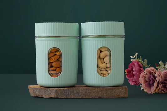 Airtight Storage Jars with Window - Set of 2
