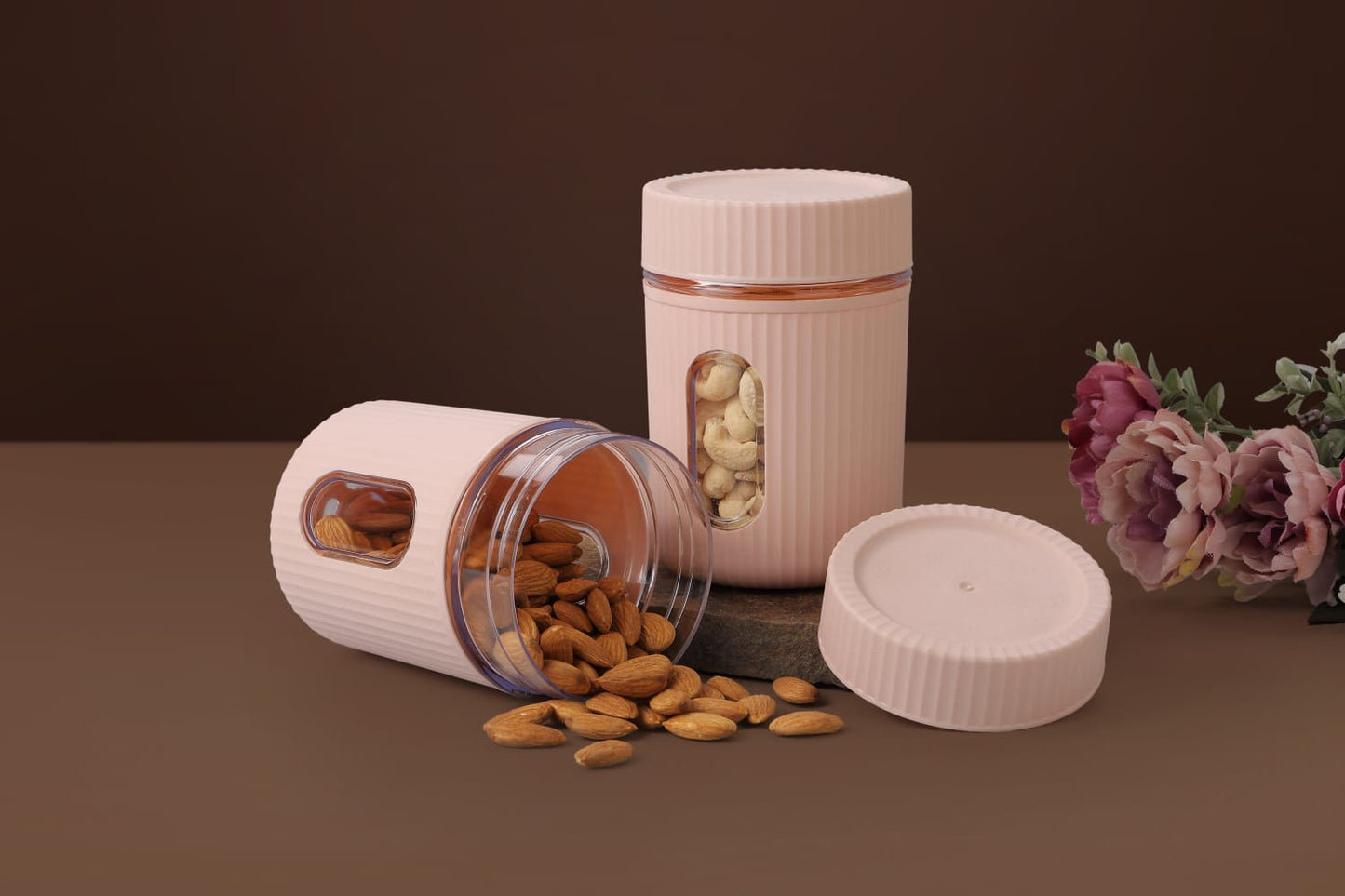 Airtight Storage Jars with Window - Set of 2
